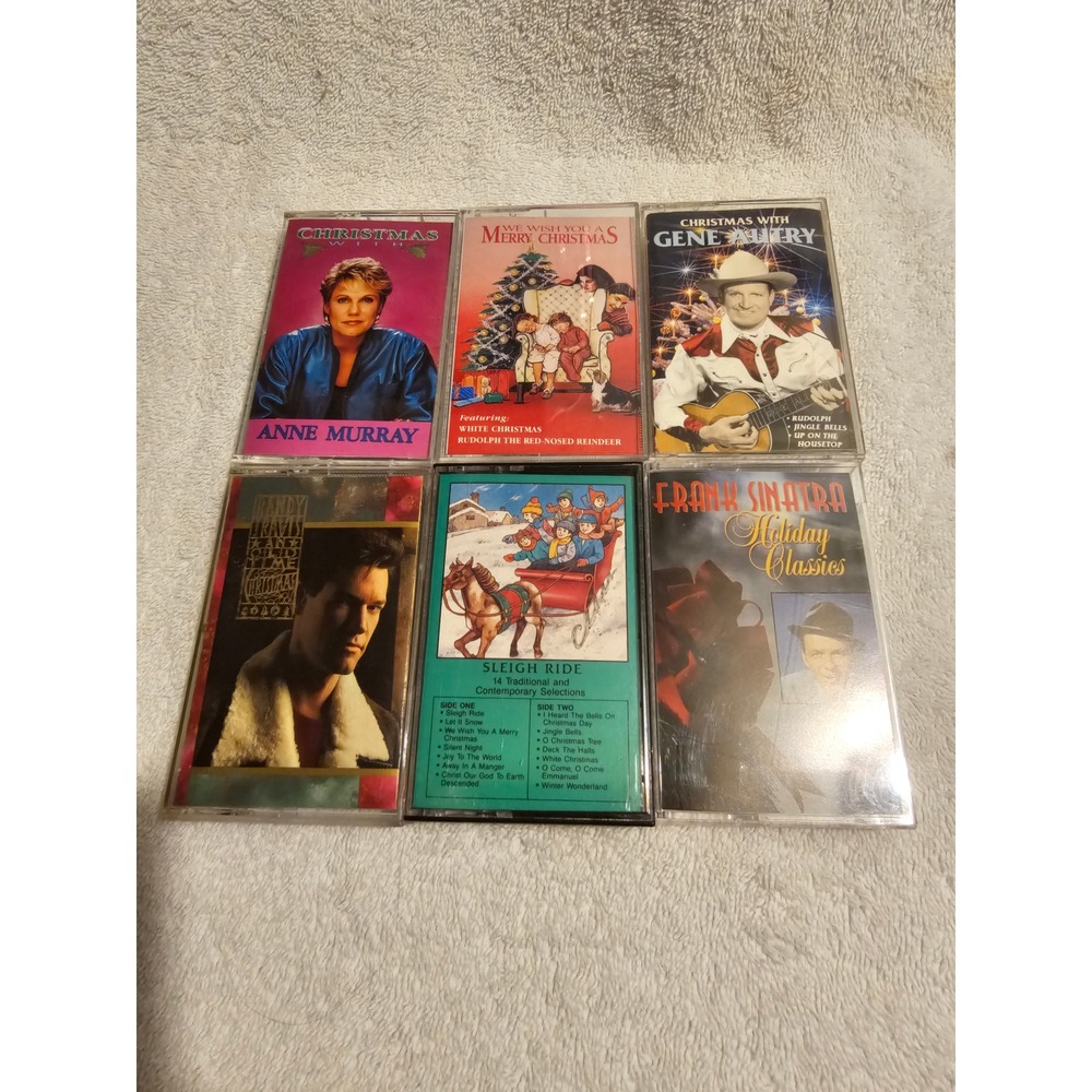 Christmas Cassette Tapes Lot‎ Anne Murray Gene Autry Sinatra Holiday Music